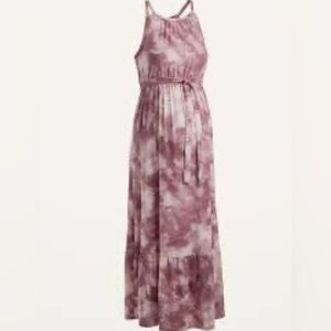 Old Navy Maternity Sleeveless Tie-Belt Maxi Dress NWT